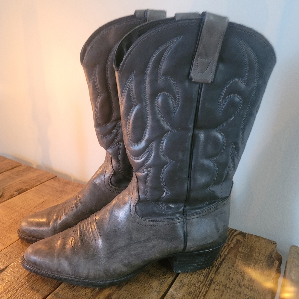 Vintage Grey Cowboy Boots